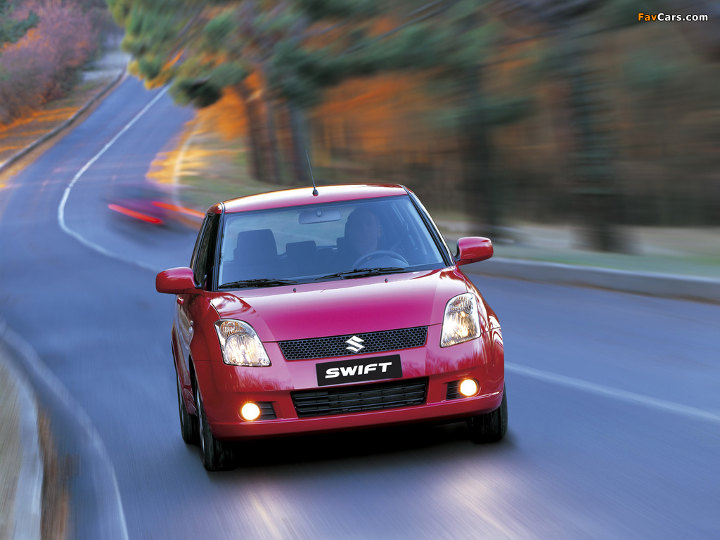 Suzuki Swift 5-door 2004–10 wallpapers (1024 x 768)