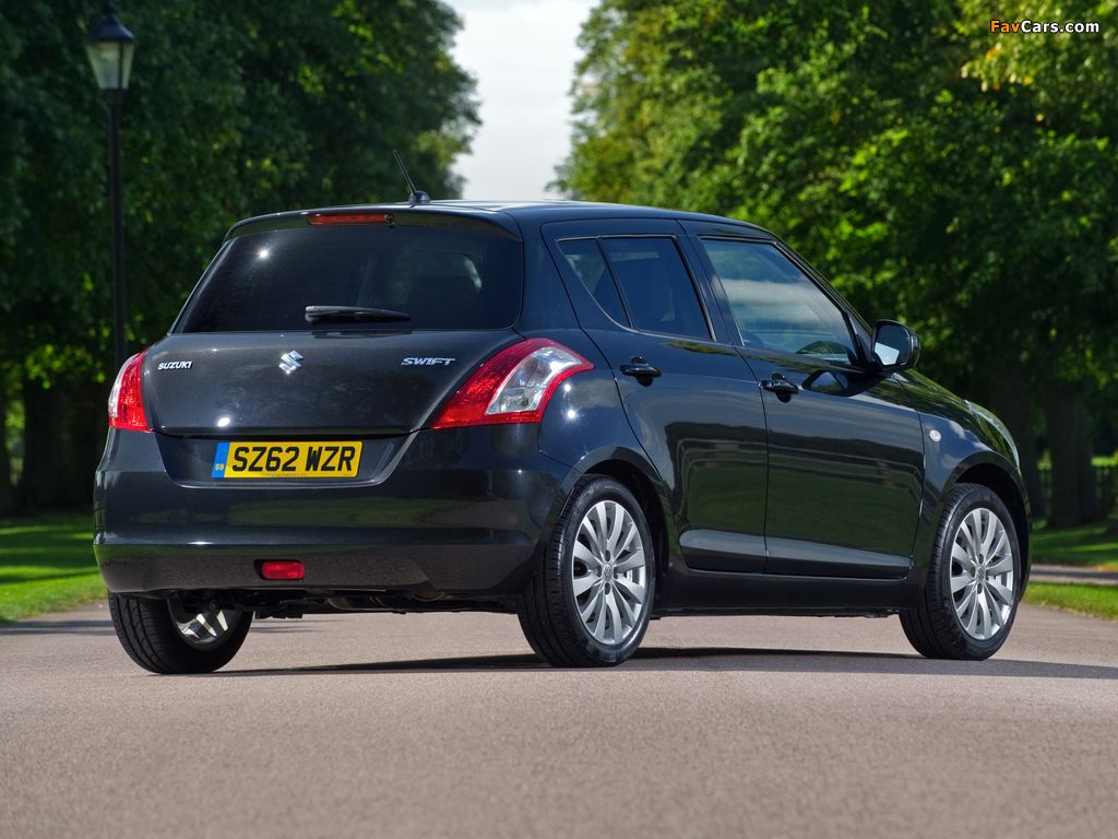 Suzuki Swift 5-door UK-spec 2010–13 wallpapers (1024 x 768)