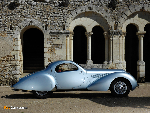 Talbot-Lago T23 Teardrop Coupe by Figoni & Falaschi 1938 wallpapers (640 x 480)