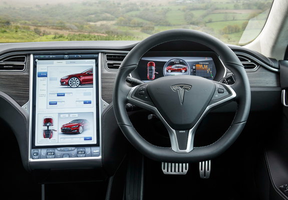 Photos of Tesla Model S P85+ UK-spec 2014