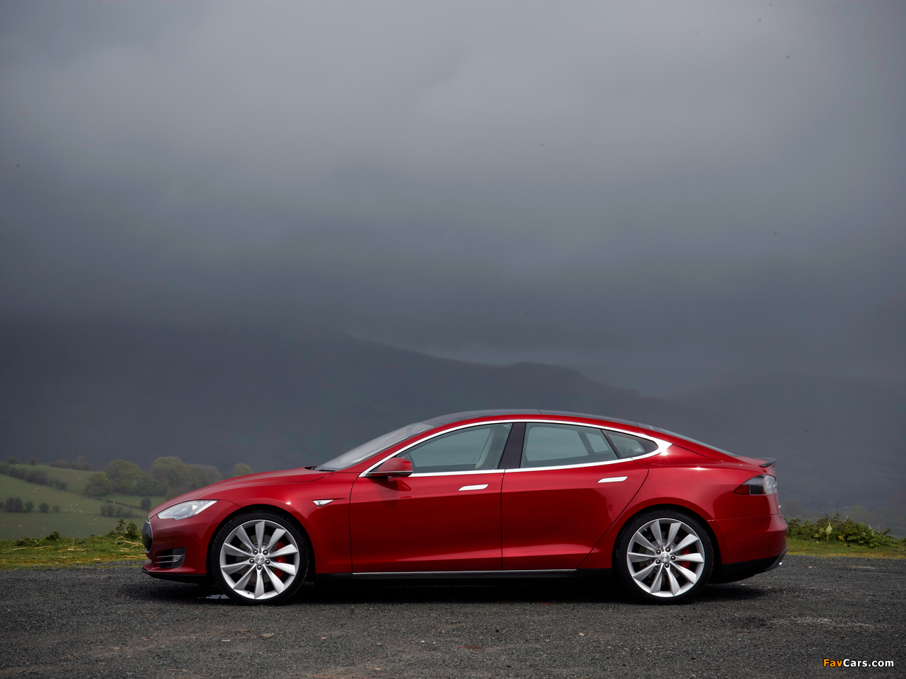 Tesla Model S P85+ UK-spec 2014 wallpapers (1280 x 960)