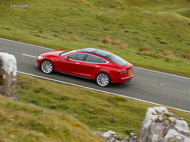 Tesla Model S P85+ UK-spec 2014 wallpapers (800 x 600)