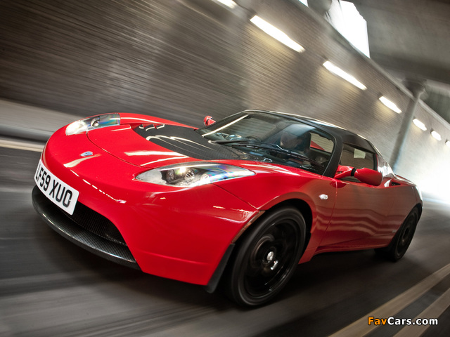 Tesla Roadster Sport UK-spec 2009–10 photos (640 x 480)