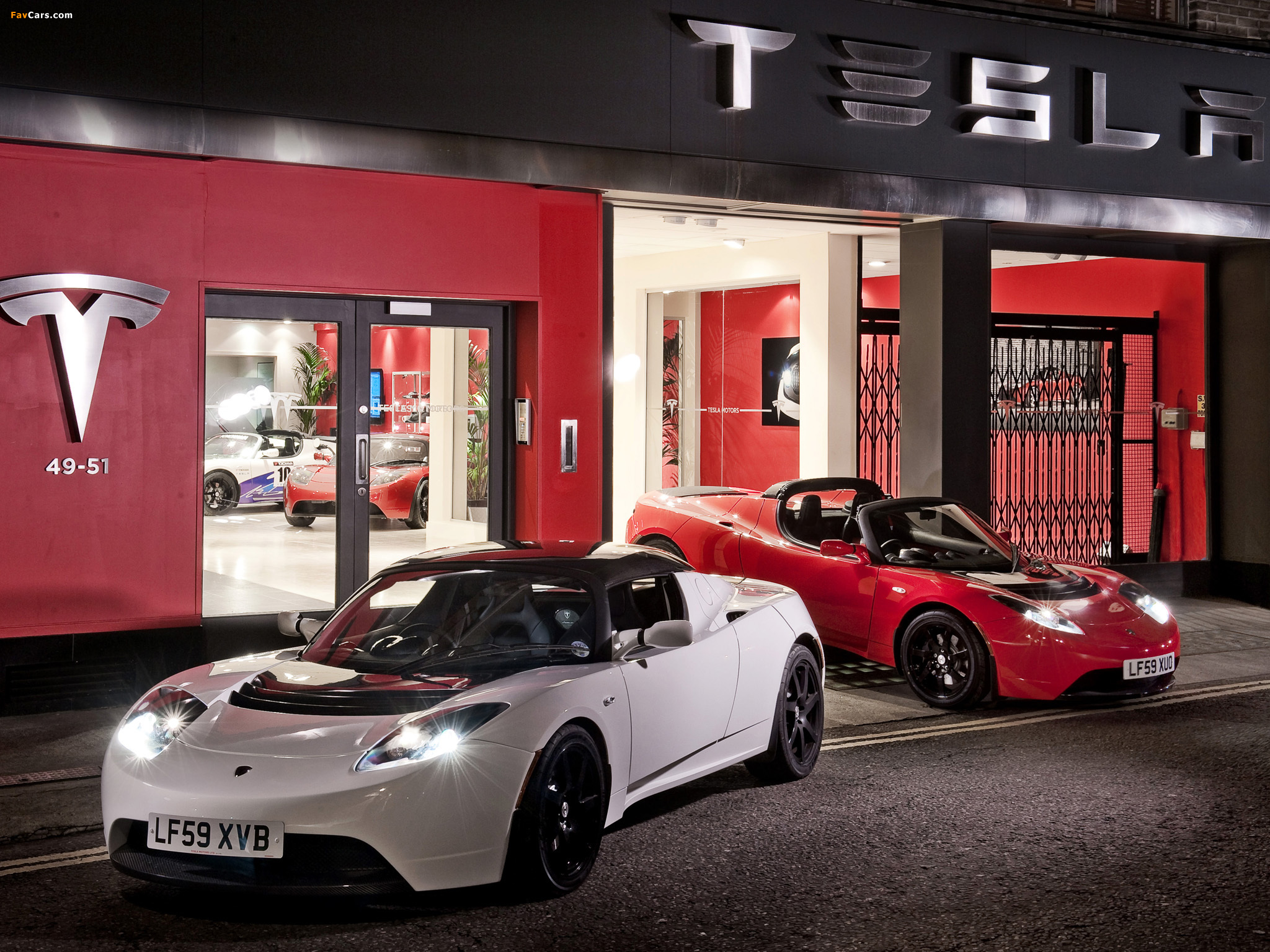 Tesla Roadster Sport UK-spec 2009–10 wallpapers (2048 x 1536)
