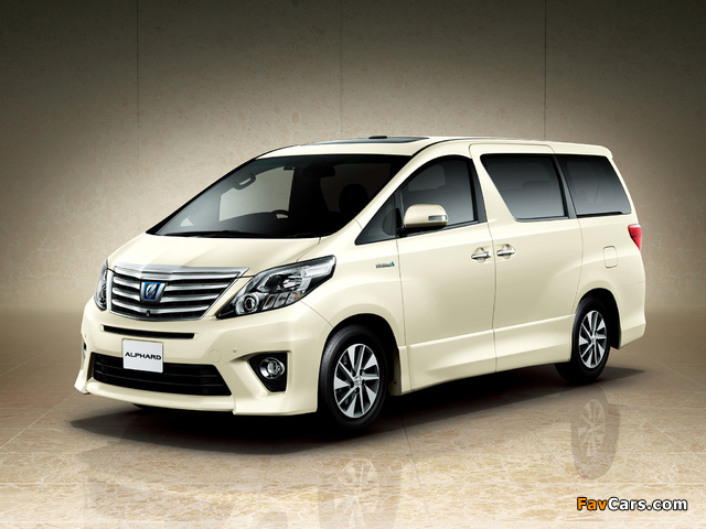 Photos of Toyota Alphard Hybrid SR C Package (ANH20W) 2011 (640 x 480)