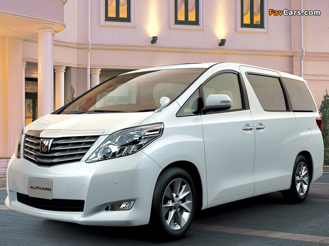 Pictures of Toyota Alphard JP-spec (ANH20W) 2008–11 (640 x 480)