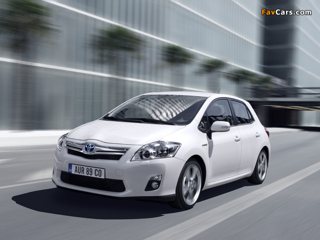 Toyota Auris HSD 2010–12 wallpapers (640 x 480)