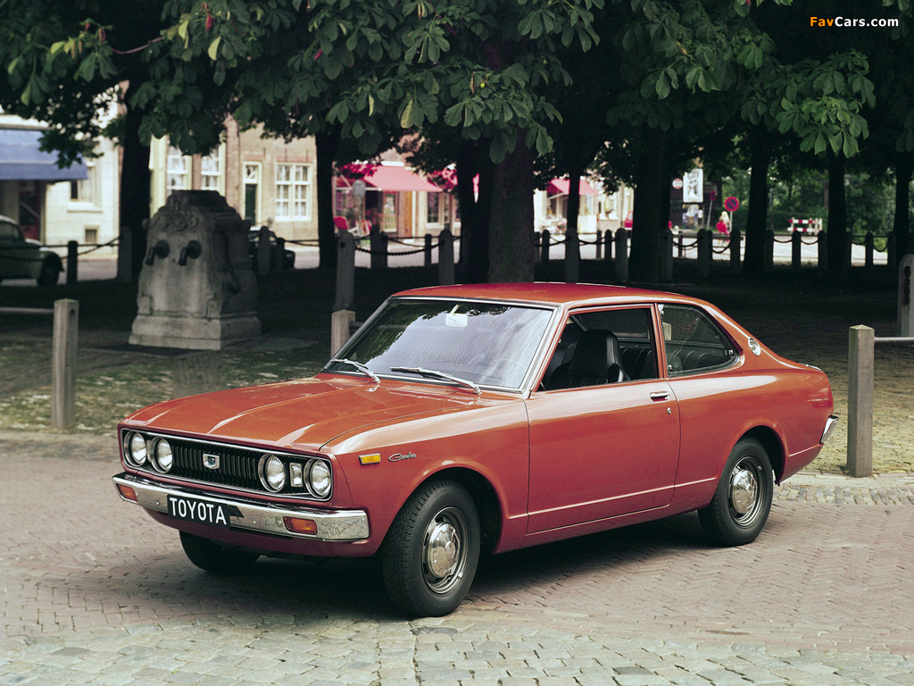 Photos of Toyota Carina 1600 2-door Limousine EU-spec (TA12) 1974–75 (1024 x 768)