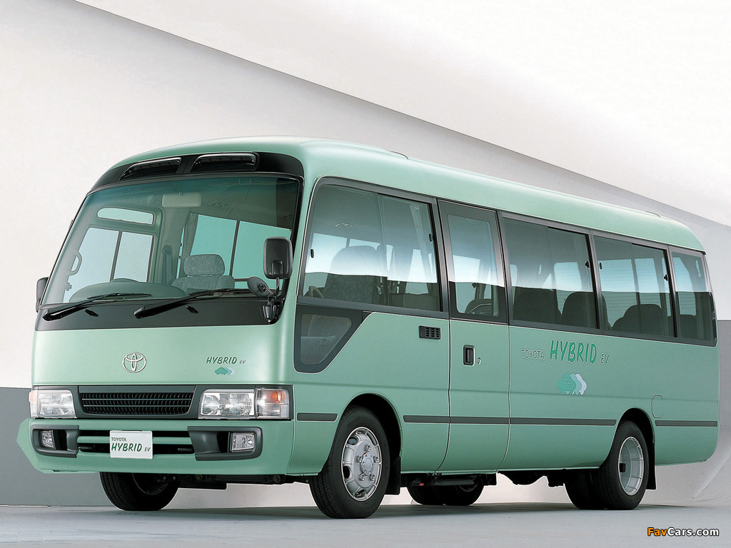 Toyota Coaster Hybrid EV (HZB50) 2001–07 wallpapers (1024 x 768)