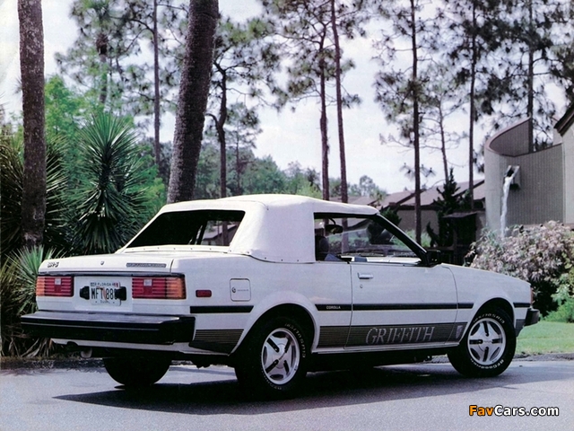 Toyota Corolla SR5 Convertible Griffith Limited Edition (TE72) 1982–83 wallpapers (640 x 480)
