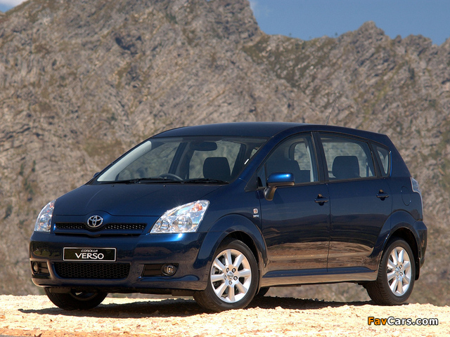 Pictures of Toyota Corolla Verso ZA-spec 2004–09 (640 x 480)