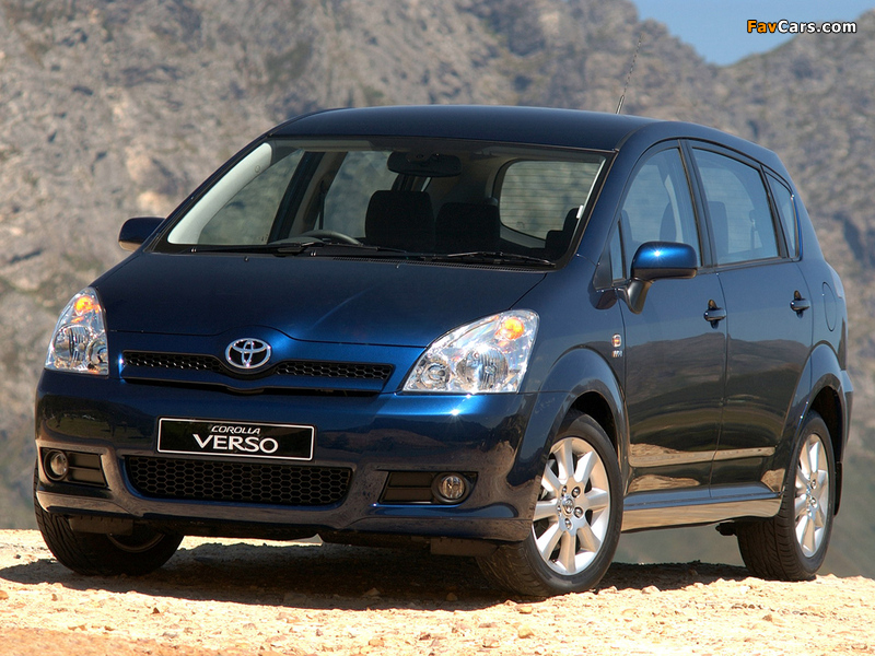 Pictures of Toyota Corolla Verso ZA-spec 2004–09 (800 x 600)