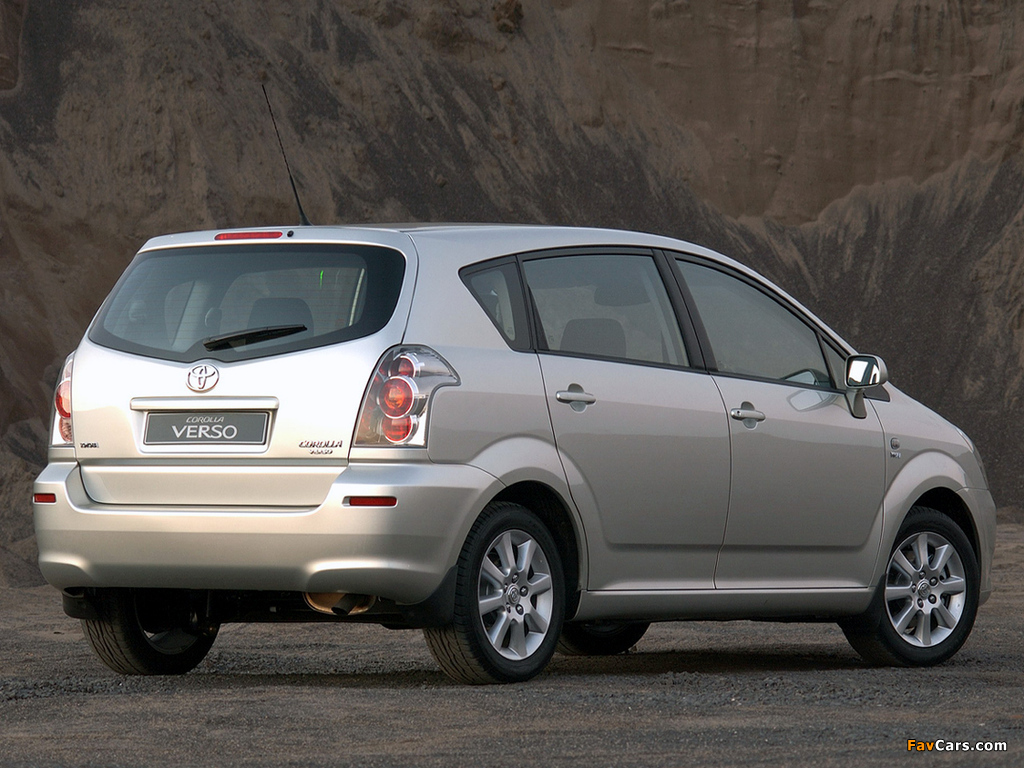 Toyota Corolla Verso ZA-spec 2004–09 images (1024 x 768)