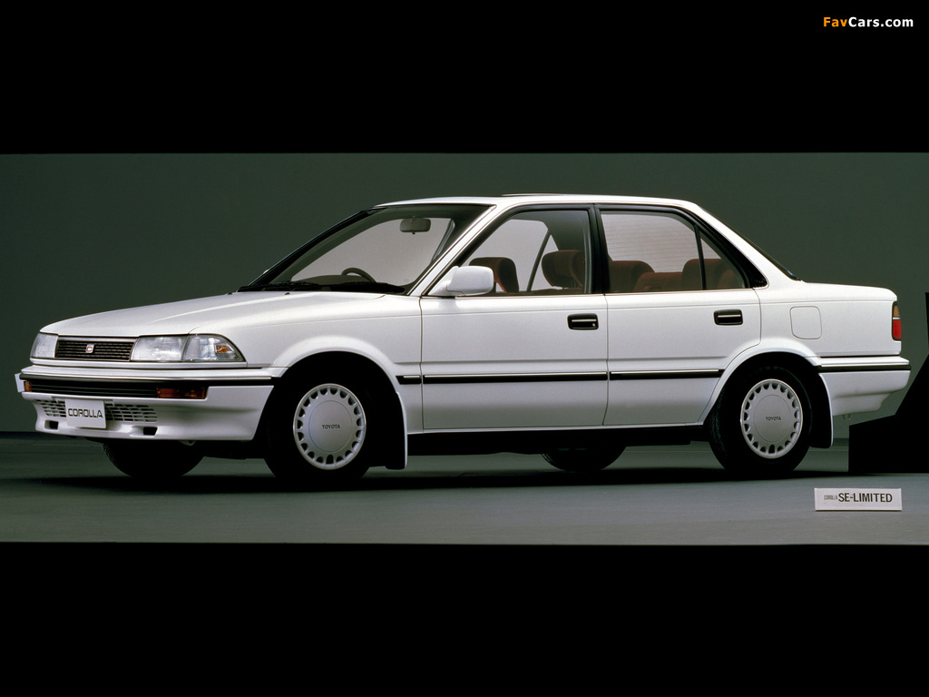 Photos of Toyota Corolla Sedan JP-spec 1987–91 (1024 x 768)