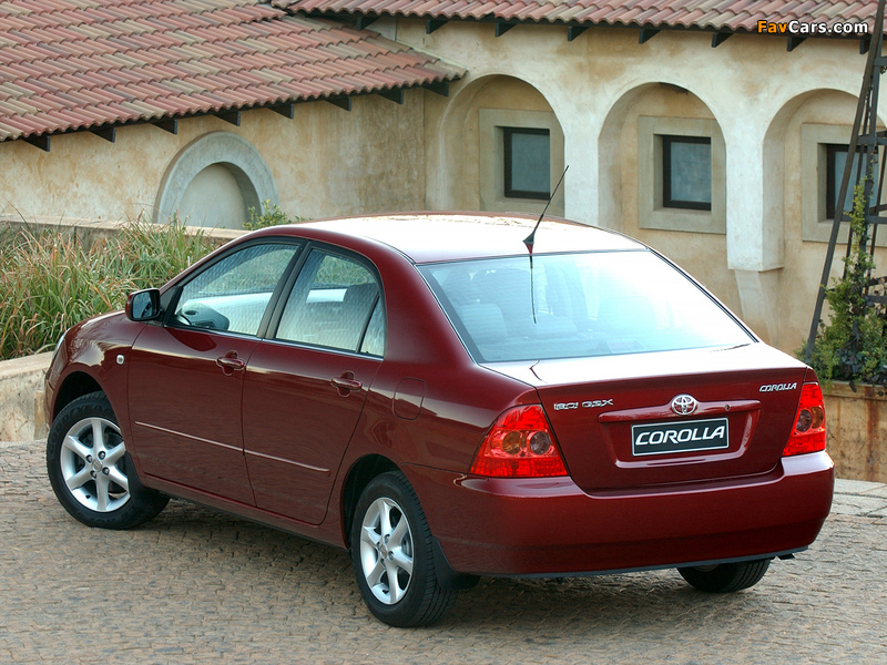 Photos of Toyota Corolla Sedan ZA-spec 2004–07 (800 x 600)