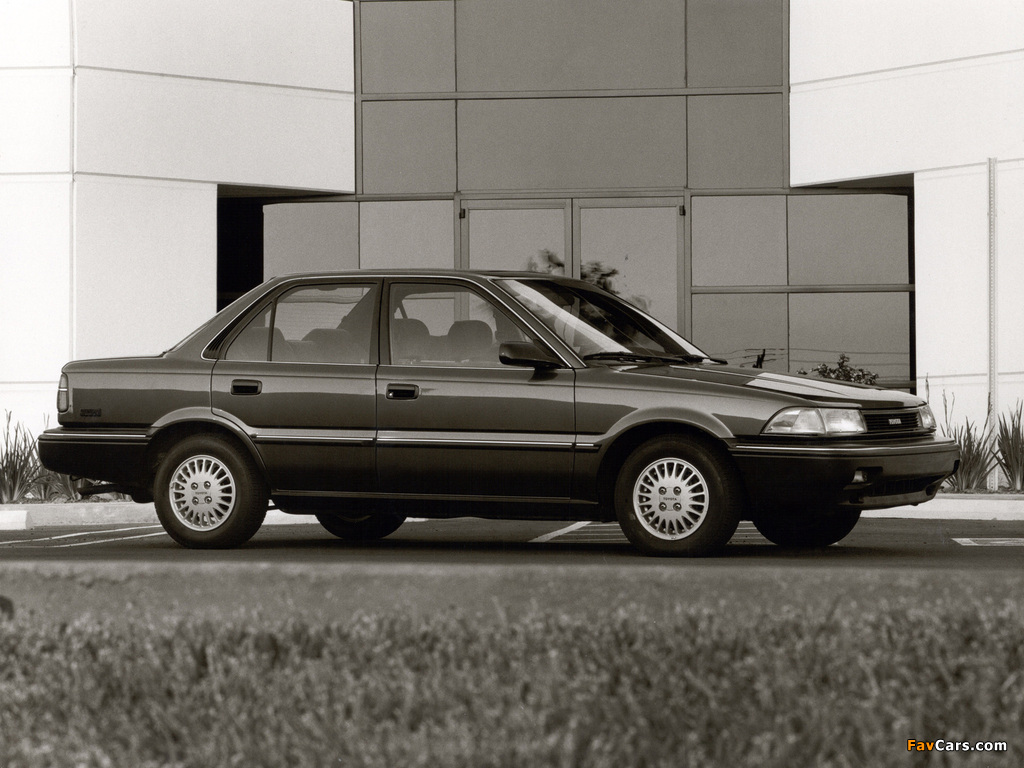 Pictures of Toyota Corolla Sedan LE US-spec 1987–91 (1024 x 768)