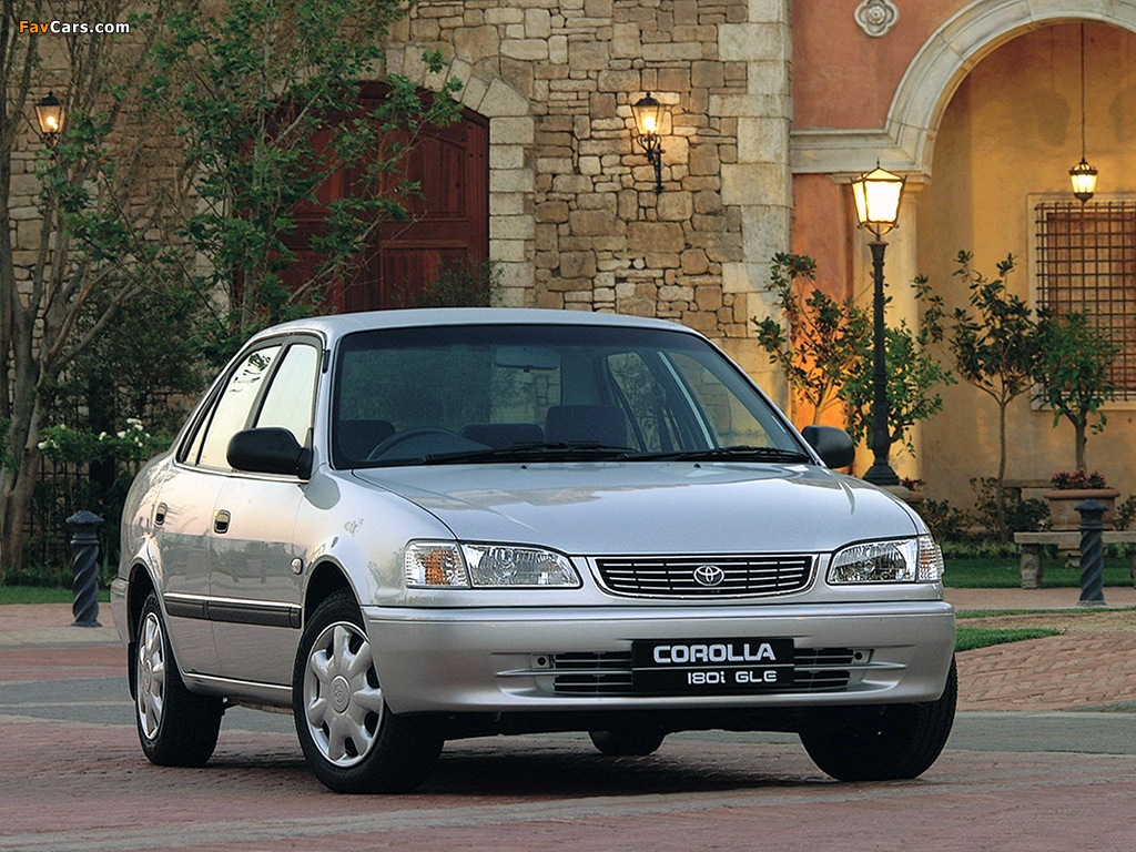 Pictures of Toyota Corolla GLE Sedan ZA-spec 1995–2000 (1024 x 768)