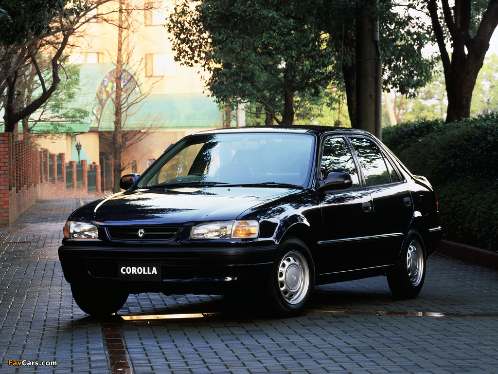 Pictures of Toyota Corolla 1.3 LX (EE111) 1995–96 (1024 x 768)