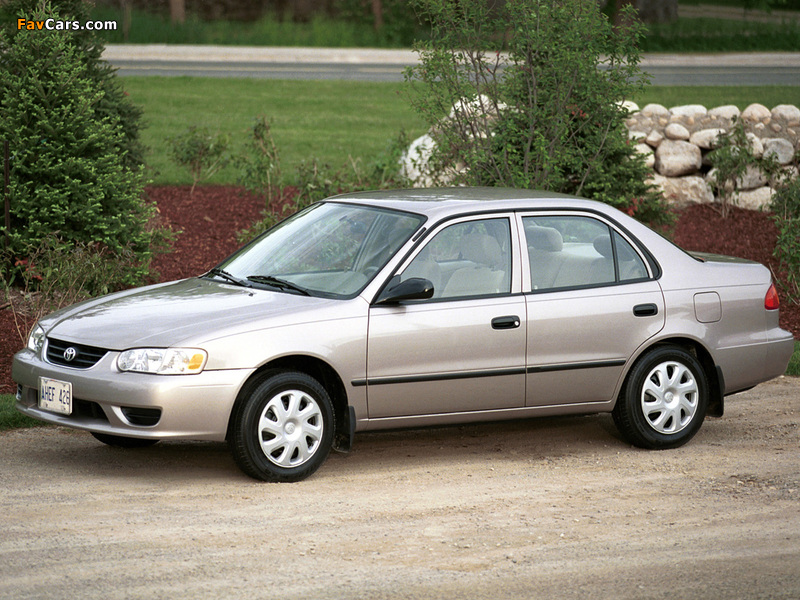 Pictures of Toyota Corolla Sedan US-spec 2001–02 (800 x 600)
