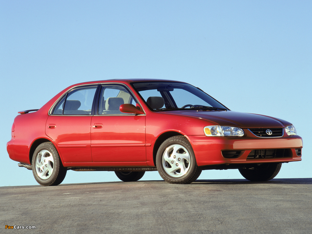 Pictures of Toyota Corolla S Sedan US-spec 2001–02 (1024 x 768)