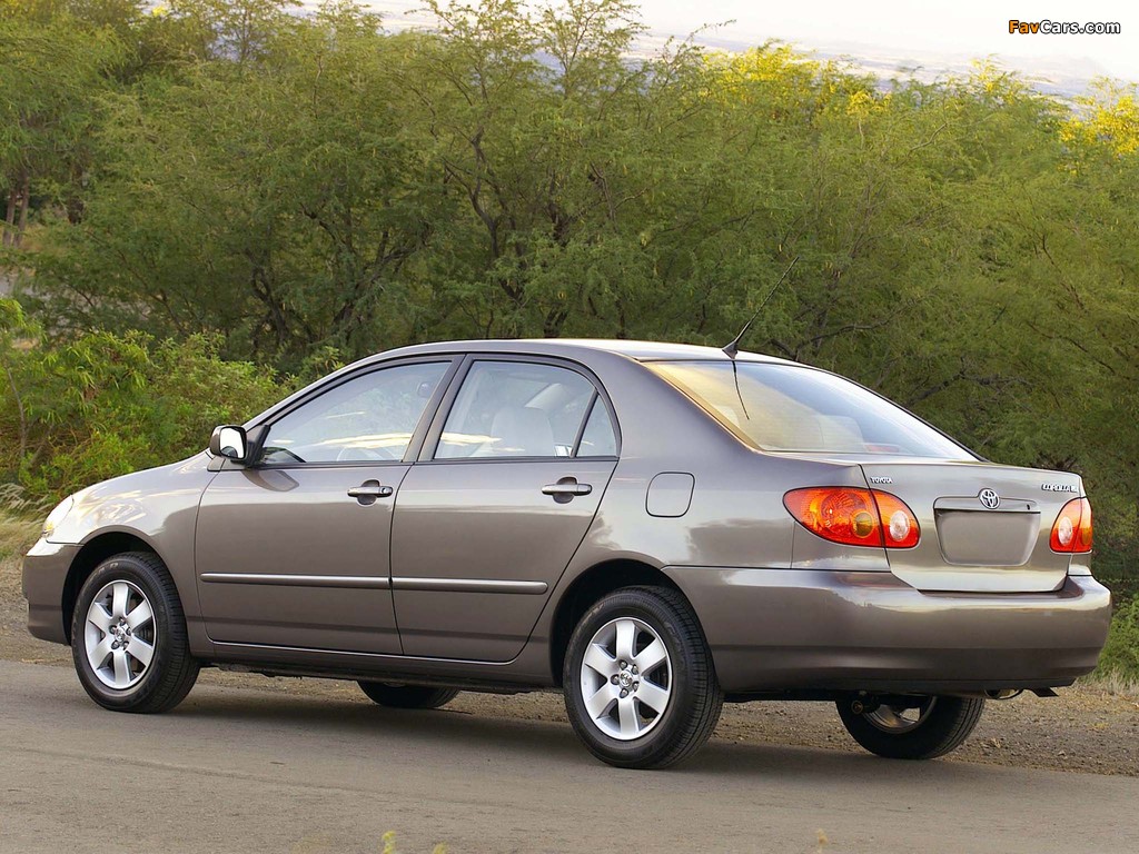 Pictures of Toyota Corolla US-spec 2002–08 (1024 x 768)