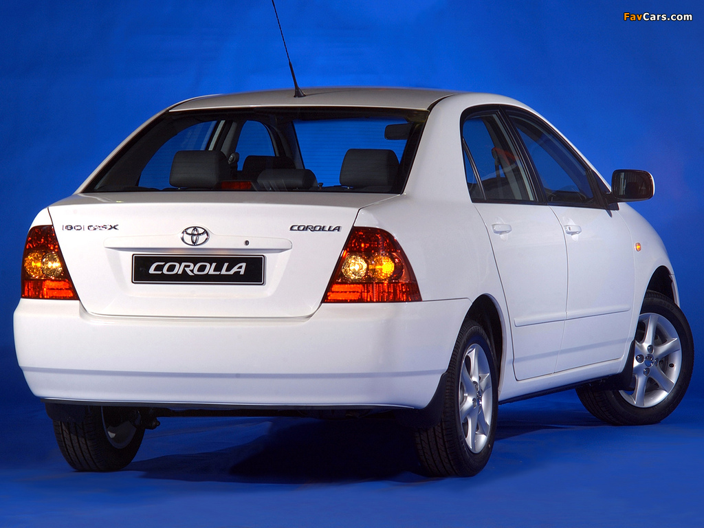 Pictures of Toyota Corolla Sedan ZA-spec 2004–07 (1024 x 768)