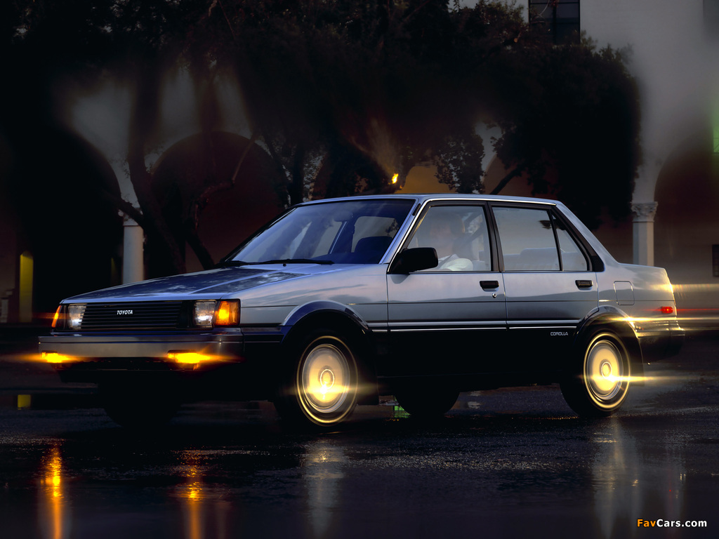 Toyota Corolla Sedan US-spec 1983–87 wallpapers (1024 x 768)