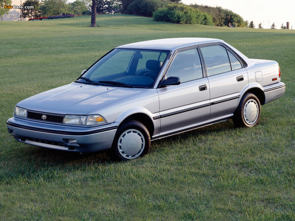 Toyota Corolla Sedan LE US-spec 1987–91 photos (1024 x 768)