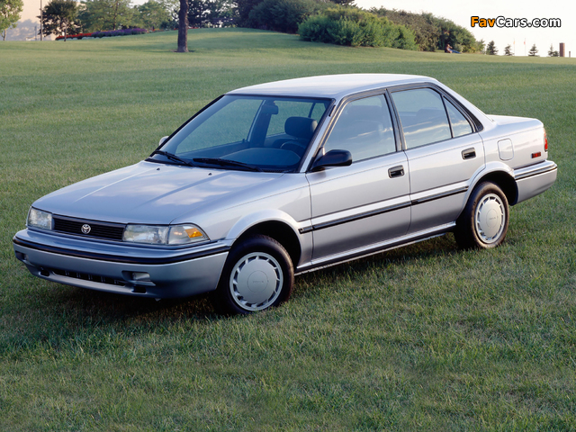 Toyota Corolla Sedan LE US-spec 1987–91 photos (640 x 480)