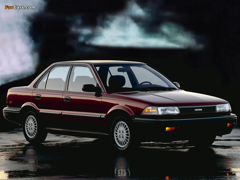 Toyota Corolla Sedan Deluxe US-spec 1987–91 photos (800 x 600)