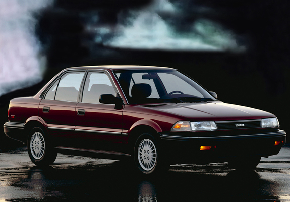 Toyota Corolla Sedan Deluxe US-spec 1987–91 photos