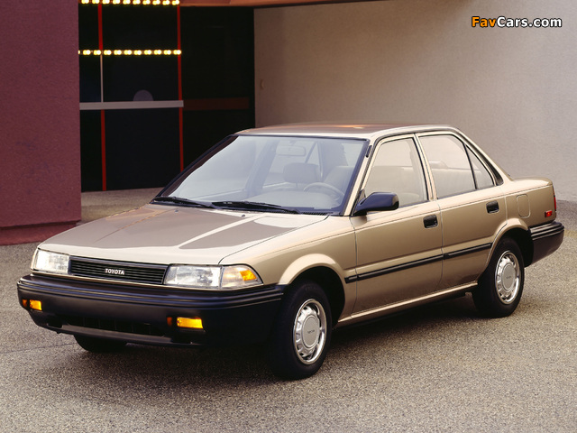 Toyota Corolla Sedan Deluxe US-spec 1987–91 photos (640 x 480)