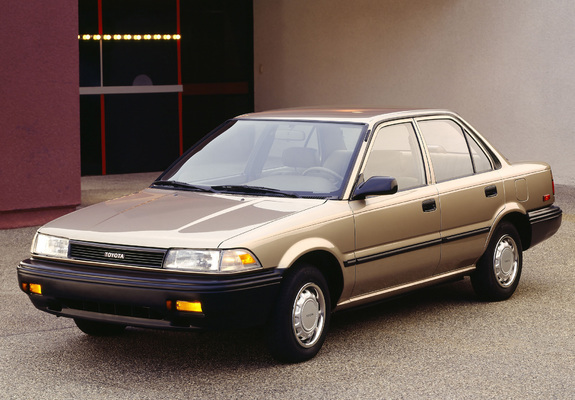 Toyota Corolla Sedan Deluxe US-spec 1987–91 photos