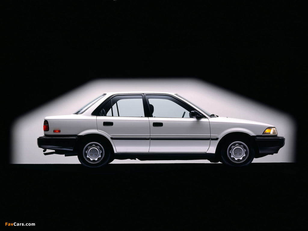 Toyota Corolla Sedan Deluxe US-spec 1987–91 pictures (1024 x 768)