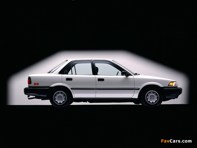 Toyota Corolla Sedan Deluxe US-spec 1987–91 pictures (640 x 480)