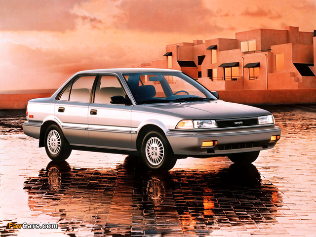 Toyota Corolla Sedan LE US-spec 1987–91 wallpapers (640 x 480)