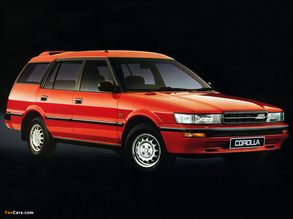 Toyota Corolla 4WD Wagon AU-spec (AE95) 1988–94 wallpapers (1024 x 768)