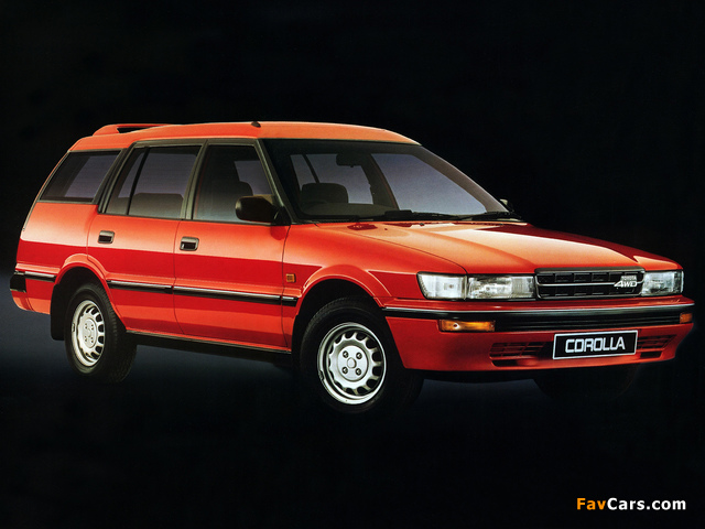 Toyota Corolla 4WD Wagon AU-spec (AE95) 1988–94 wallpapers (640 x 480)