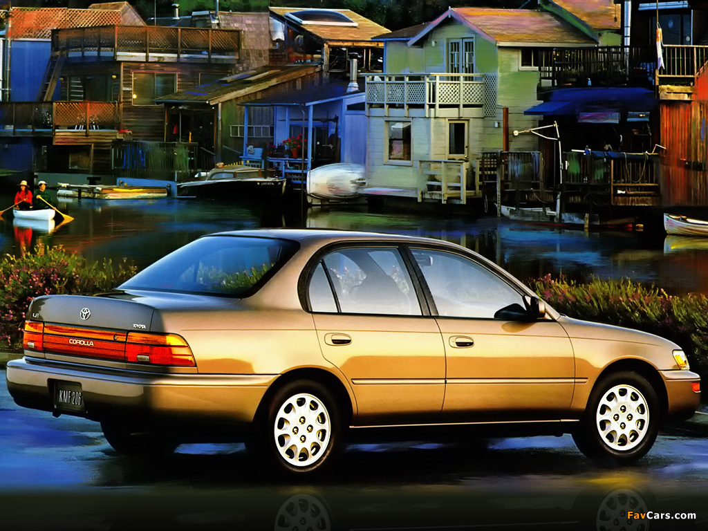Toyota Corolla Sedan US-spec 1992–96 wallpapers (1024 x 768)