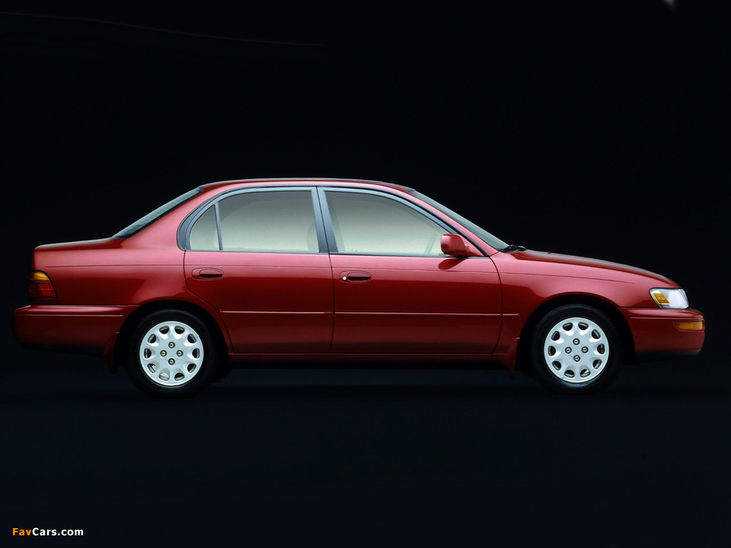 Toyota Corolla Sedan US-spec 1992–96 wallpapers (1024 x 768)