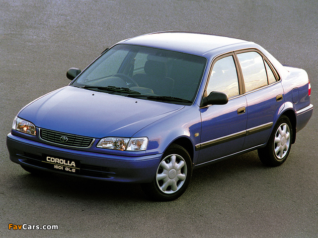 Toyota Corolla GLE Sedan ZA-spec 1995–2000 photos (640 x 480)
