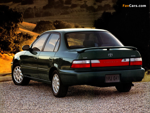 Toyota Corolla Sedan US-spec 1996–97 photos (640 x 480)