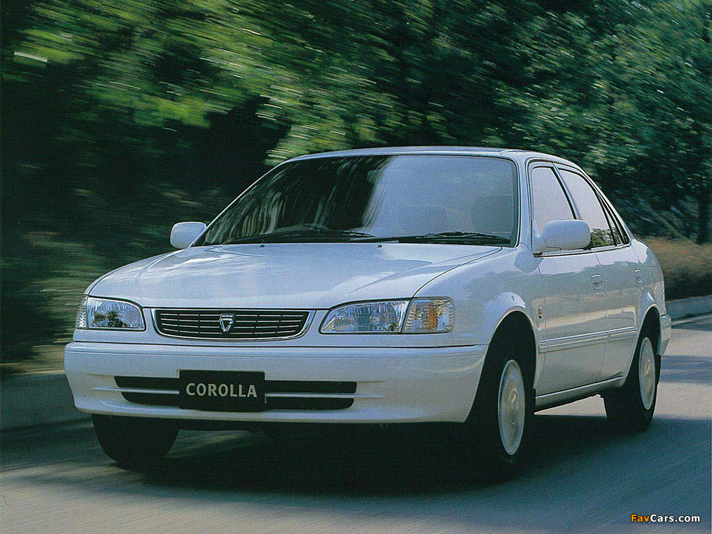Toyota Corolla Sedan JP-spec 1997–2000 photos (1024 x 768)