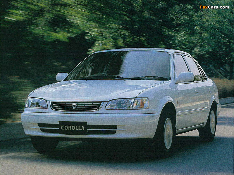 Toyota Corolla Sedan JP-spec 1997–2000 photos (800 x 600)