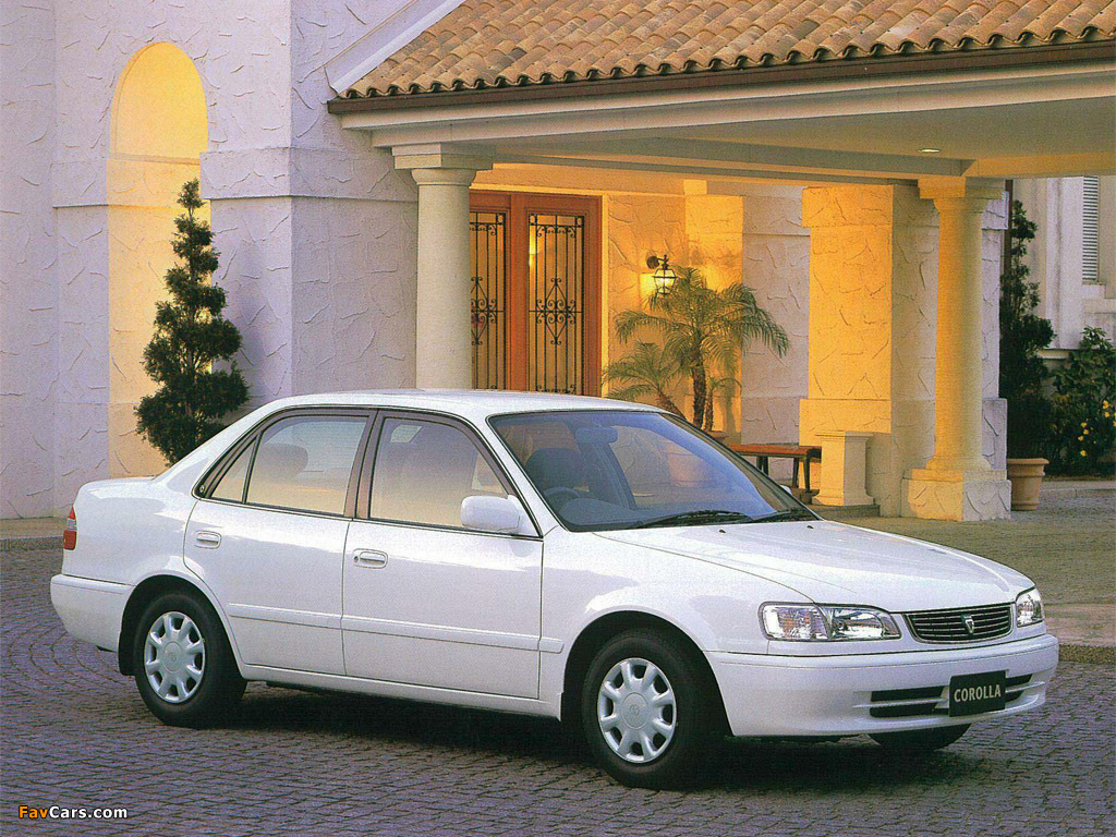 Toyota Corolla Sedan JP-spec 1997–2000 pictures (1024 x 768)
