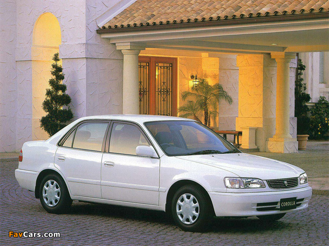 Toyota Corolla Sedan JP-spec 1997–2000 pictures (640 x 480)