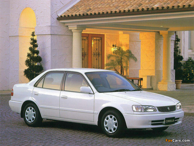 Toyota Corolla Sedan JP-spec 1997–2000 pictures (800 x 600)