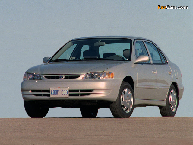 Toyota Corolla Sedan US-spec 1999–2000 photos (640 x 480)