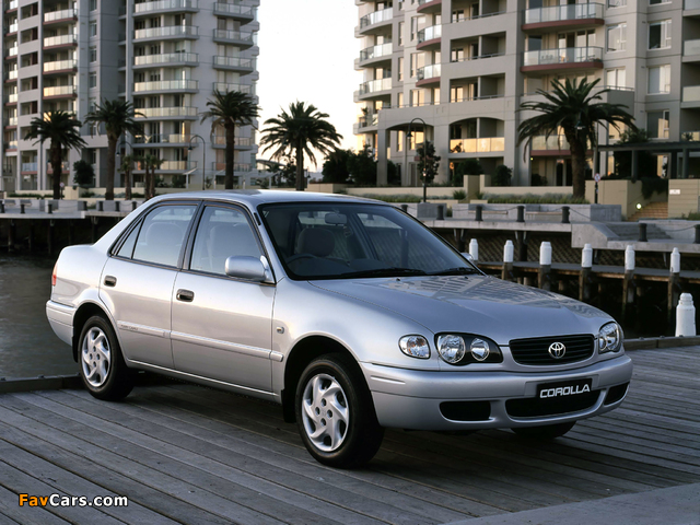 Toyota Corolla Sedan AU-spec 1999–2001 wallpapers (640 x 480)