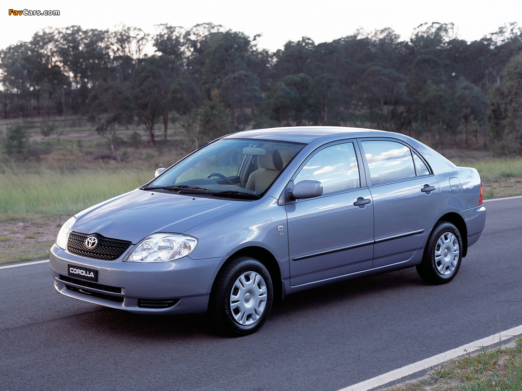 Toyota Corolla Ascent Sedan 2001–04 photos (1024 x 768)